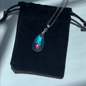 Multi colored real crystal necklace